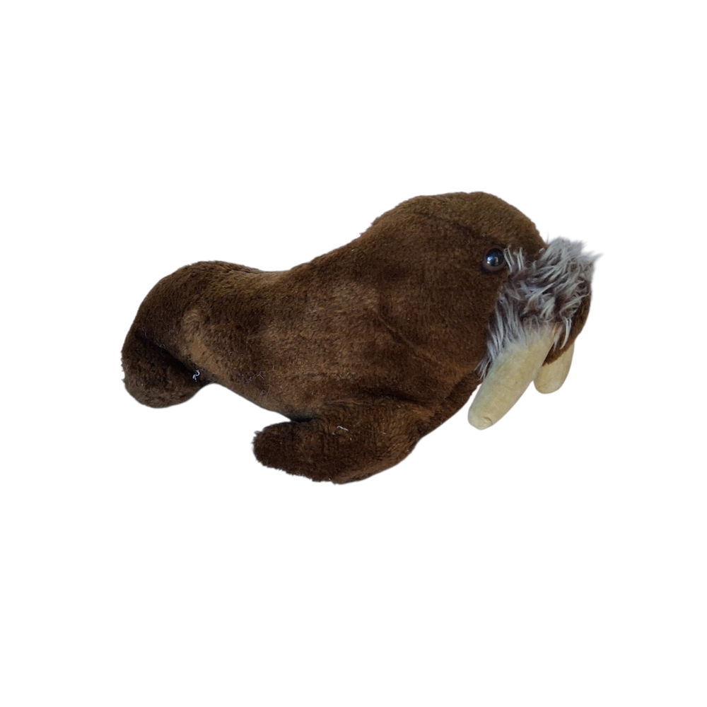 Vintage R. Dankin 9in Walrus Big Tusks Plush Small Stuffed Sealife Wild Animal